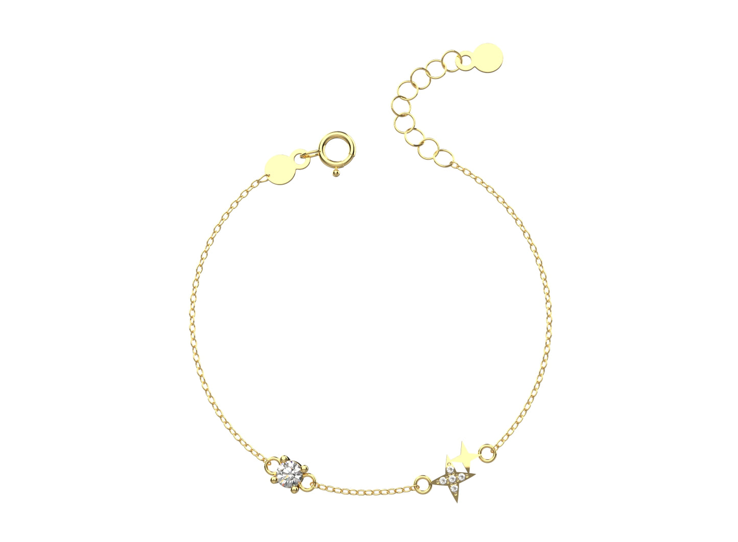Minimal 18k gold plated bracelet for women, handcrafted in 925 silver for everyday elegance