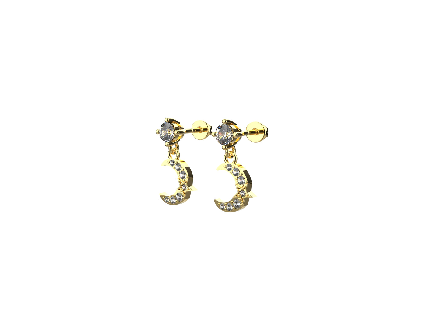 925 silver minimal earrings with a gold finish, crafted for women’s everyday style