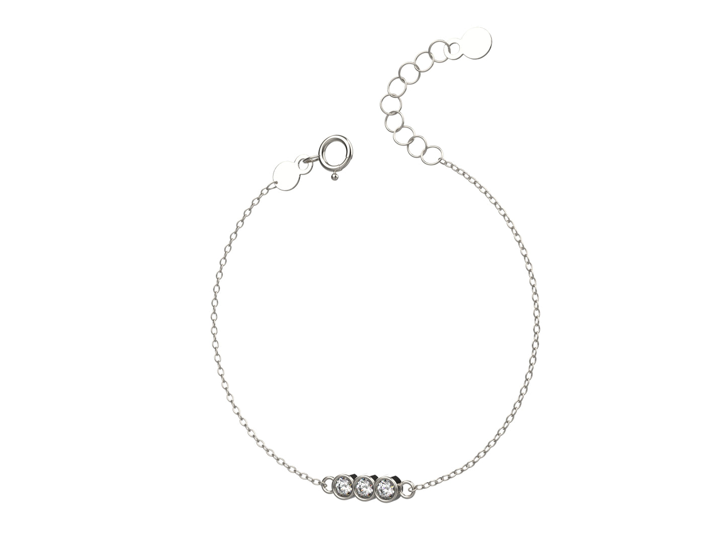 Everyday wear 925 silver bracelet for women, designed in a minimal style for effortless elegance
