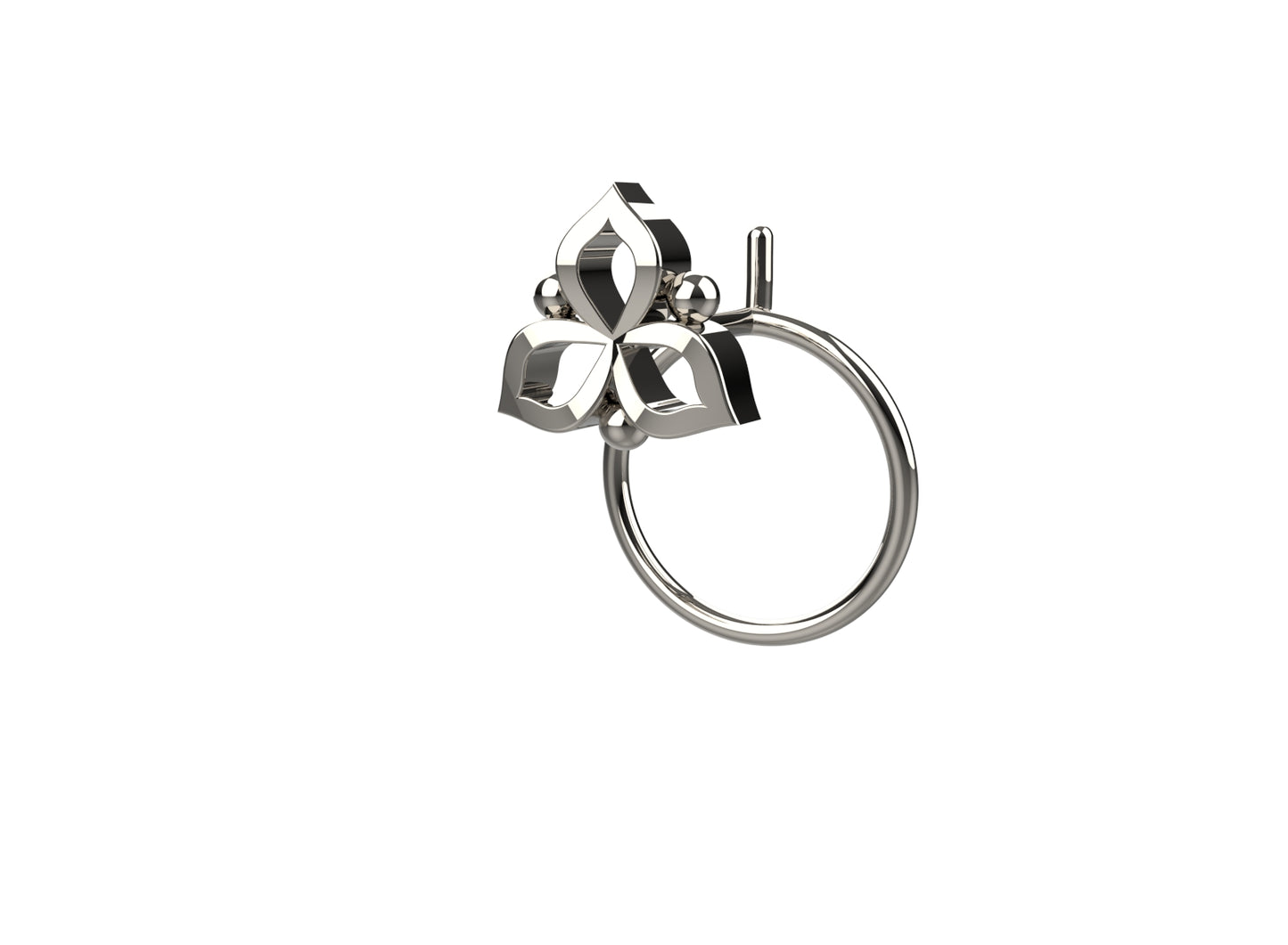 veryday wear nose pin for women made in 925 silver with a minimal design