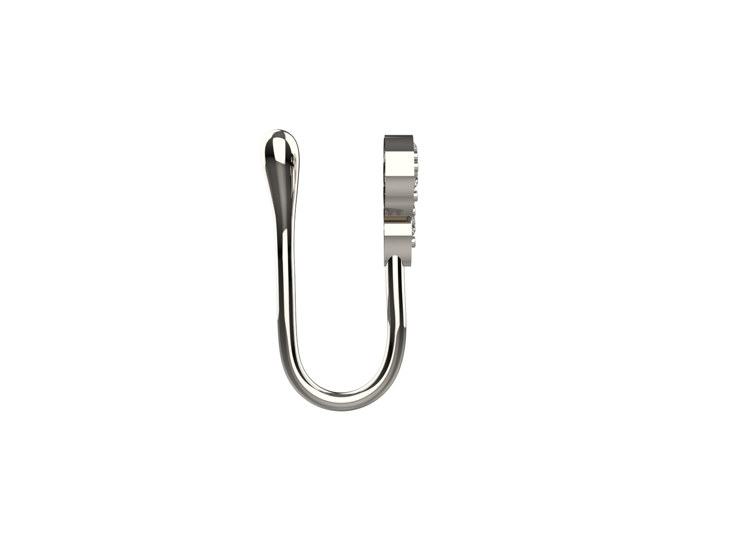 Everyday wear heart design nose cuff in 925 silver for women – no piercing nose pin for a subtle and stylish vibe