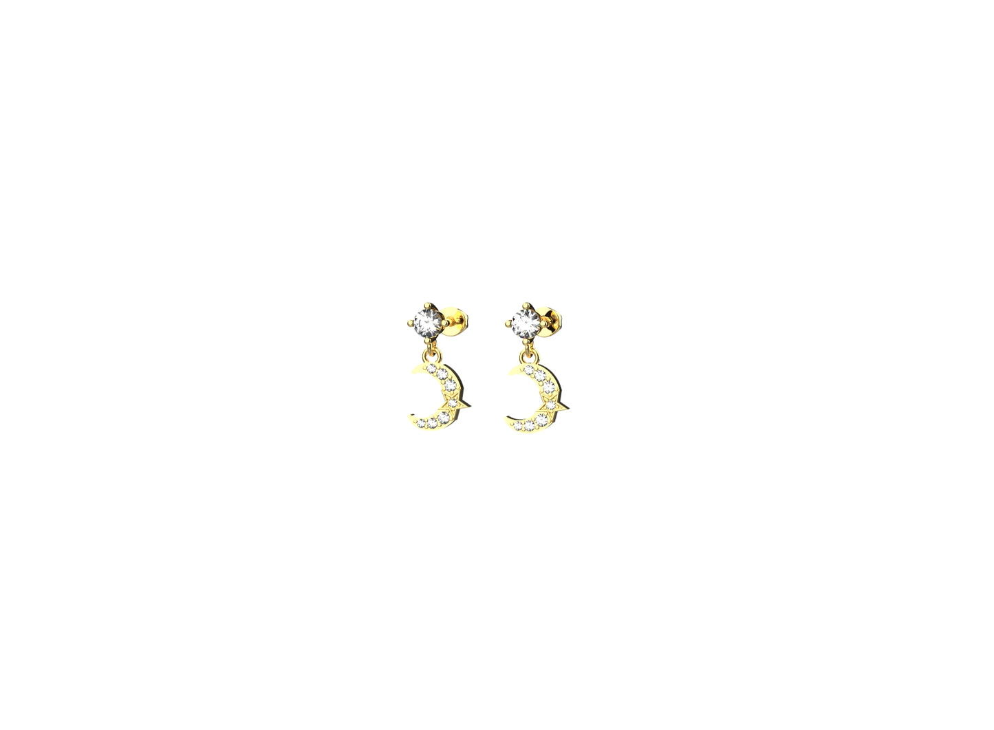 Everyday minimal earrings for women in 925 silver with gold plating