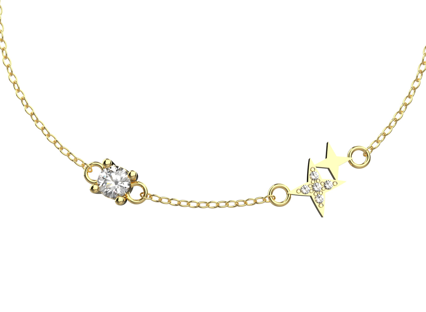 Stylish everyday wear bracelet in 18k gold plated 925 silver, perfect for a modern minimal look