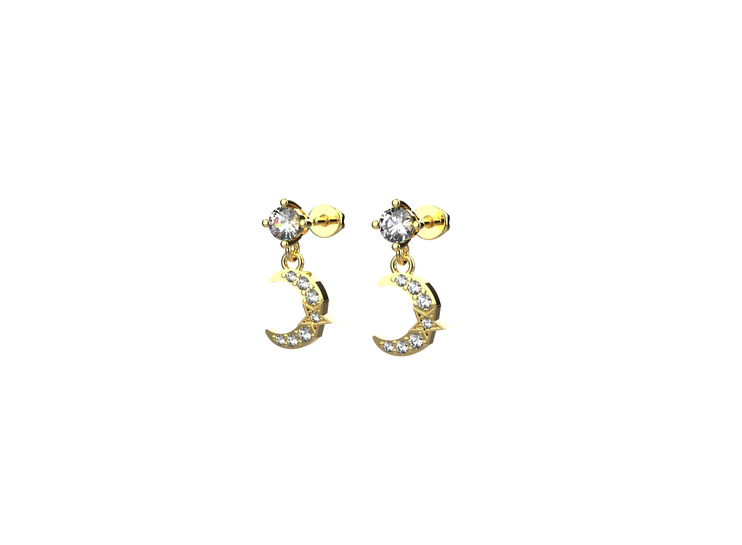 925 silver earrings for women with a minimal design and 18k gold plating