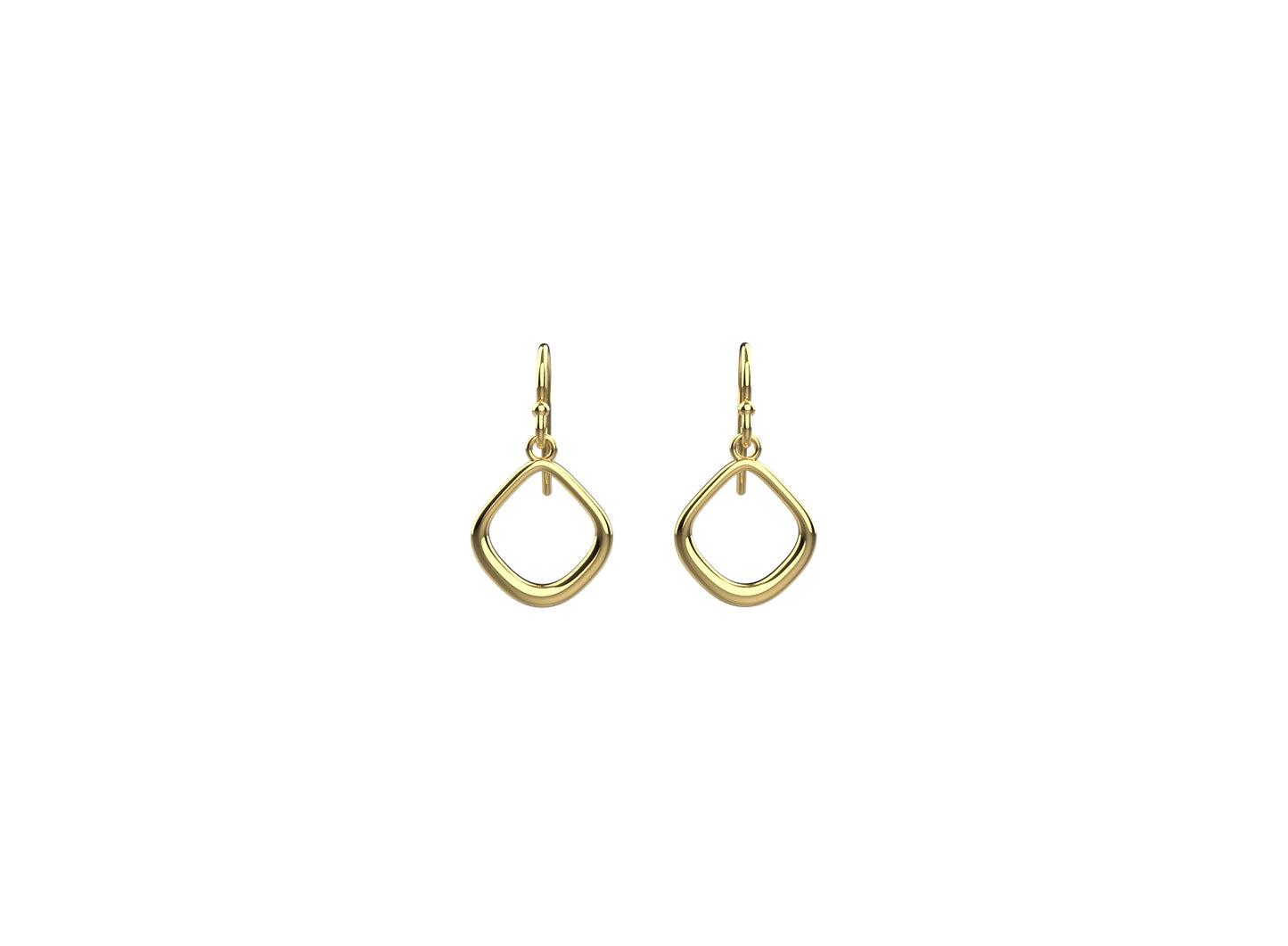 Minimal 925 silver earring for women in 18k gold plating for everyday style