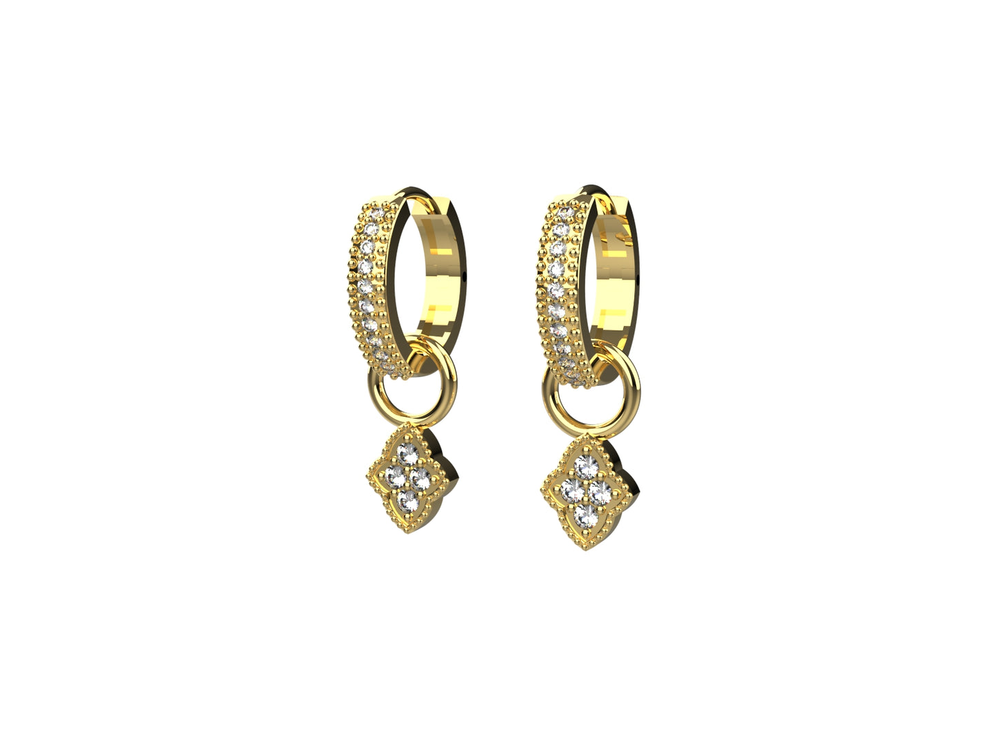 Elegant 18k gold plated hoop earrings made from 925 silver for women