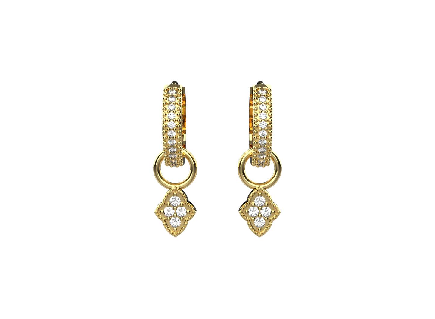 Hoop earrings for women in 925 silver with a rich 18k gold plated finish