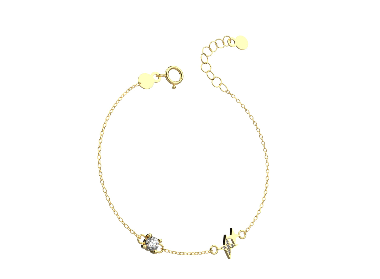 Elegant 925 silver bracelet with a minimal touch, gold plated in 18k for everyday sophistication