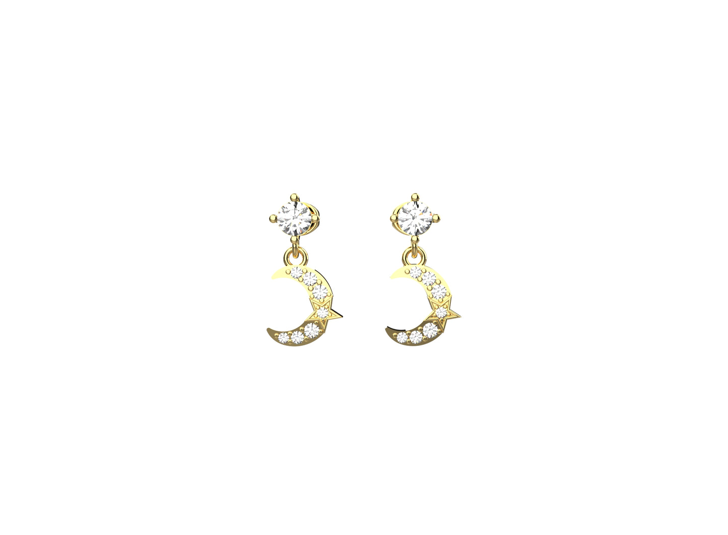 Minimal earrings for women in 925 silver with 18k gold plating for everyday wear
