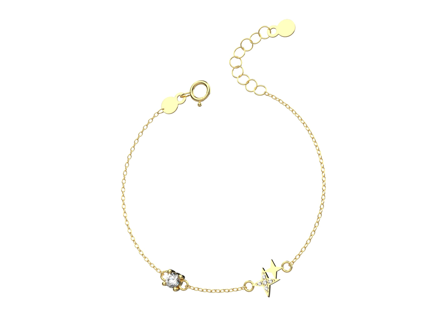 Delicate 18k gold bracelet for women, featuring a minimal design crafted from premium 925 silver