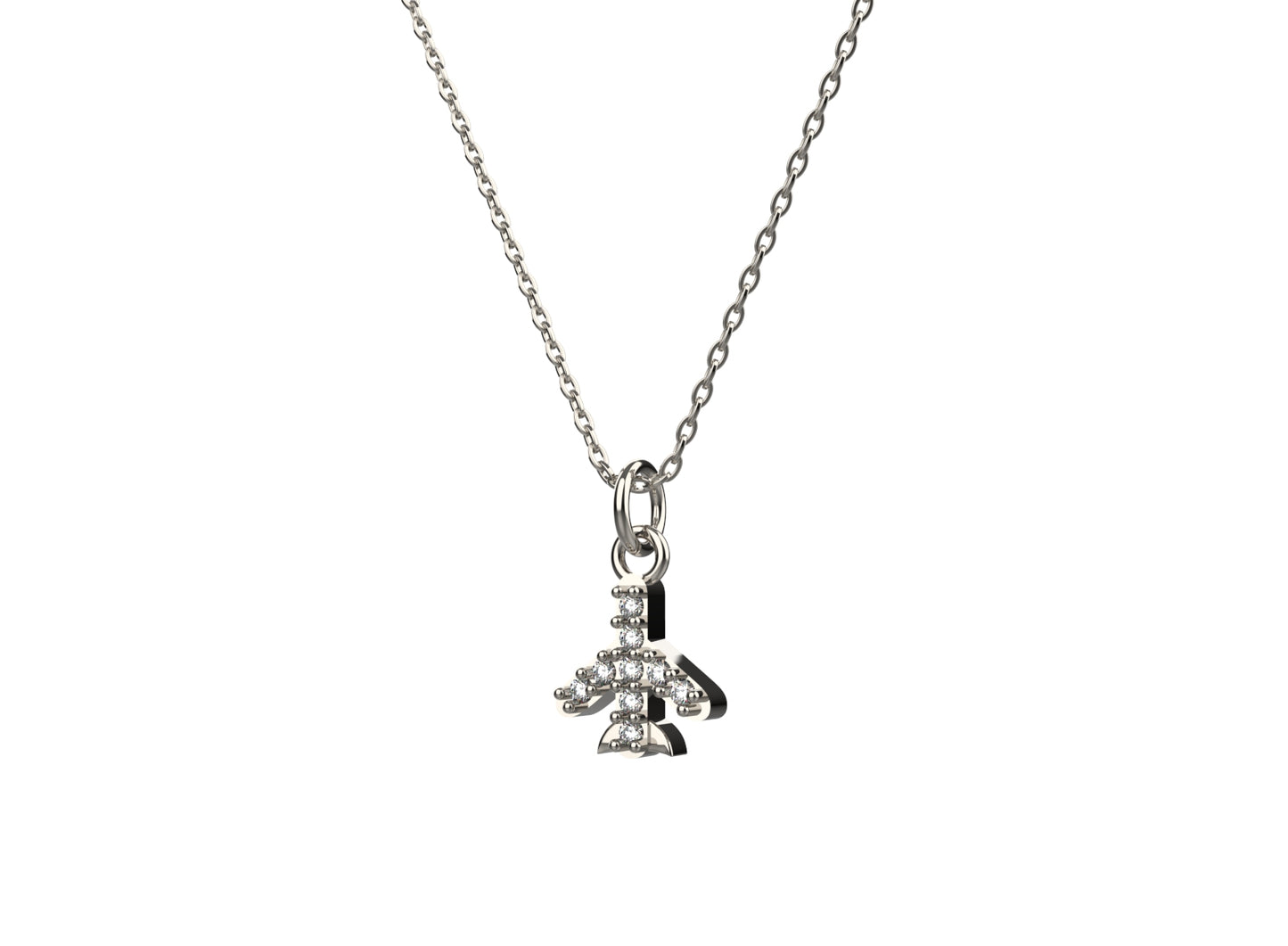 Modern 925 silver airplane pendant necklace designed for women’s minimal jewellery collection
