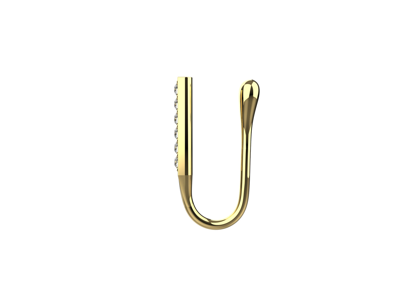 Stylish sleek nose cuff for women in 925 silver – no piercing nose pin needed for effortless elegance