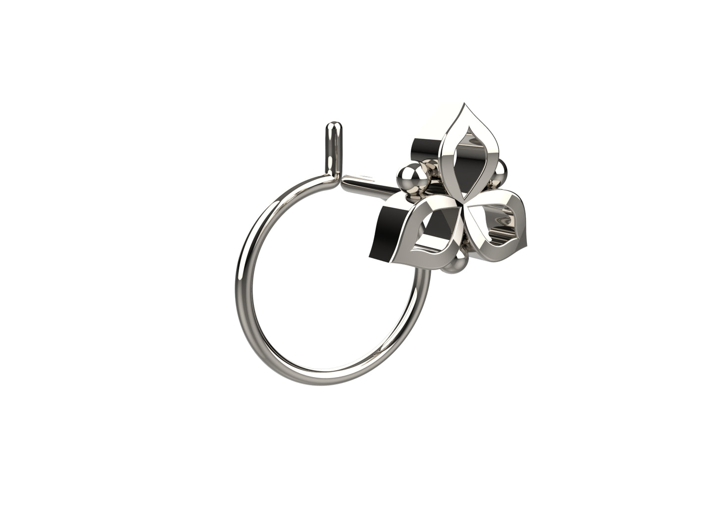 Plain and minimal 925 silver nose pin for women – timeless and elegant styling