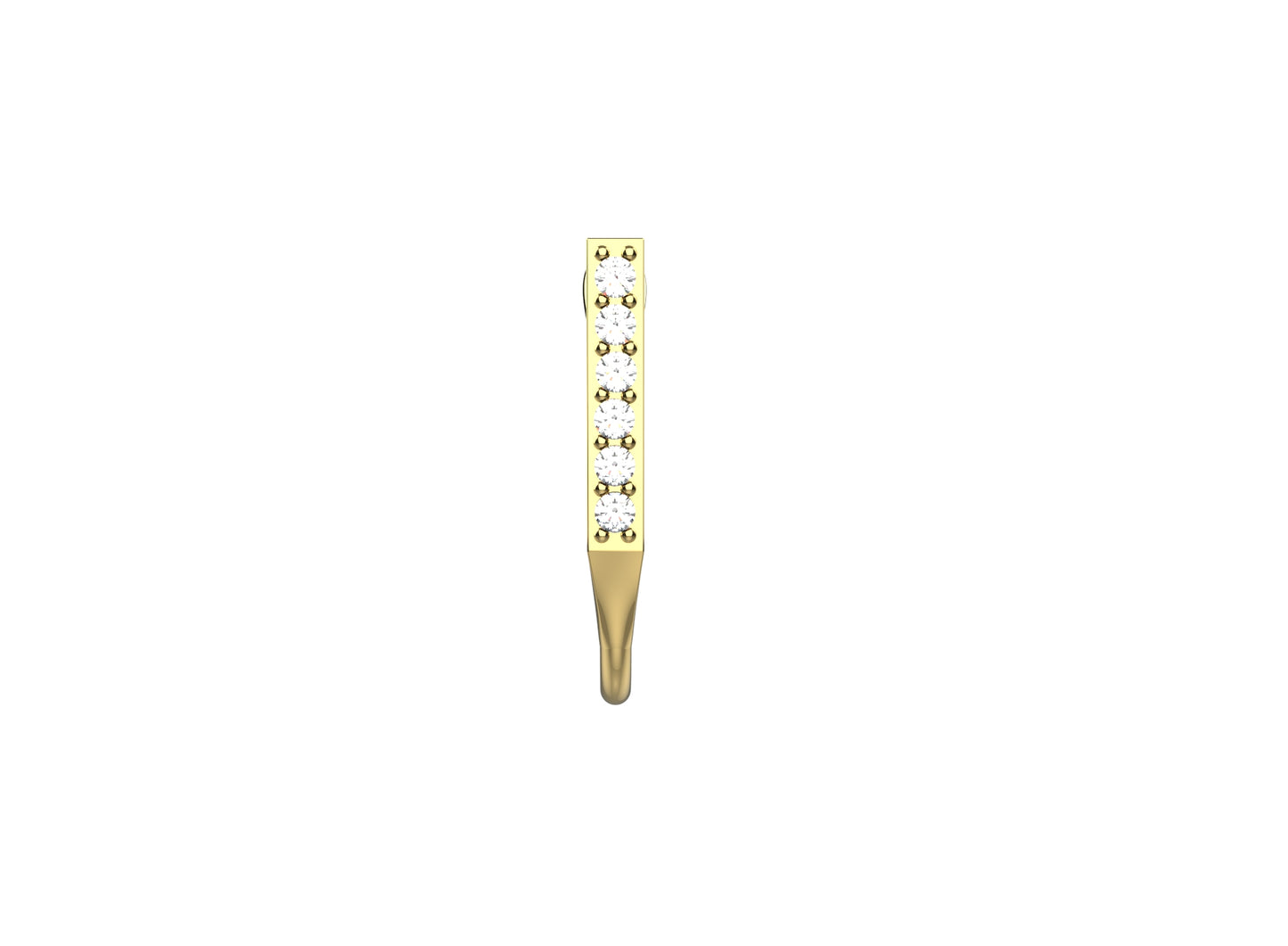 Sleek line nose cuff for women in 925 silver – no piercing nose pin needed for a stylish and minimal look