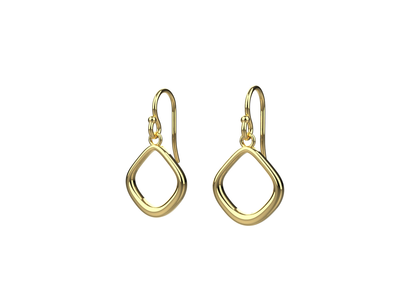 Women’s minimal earring in 925 silver with a subtle 18k gold finish
