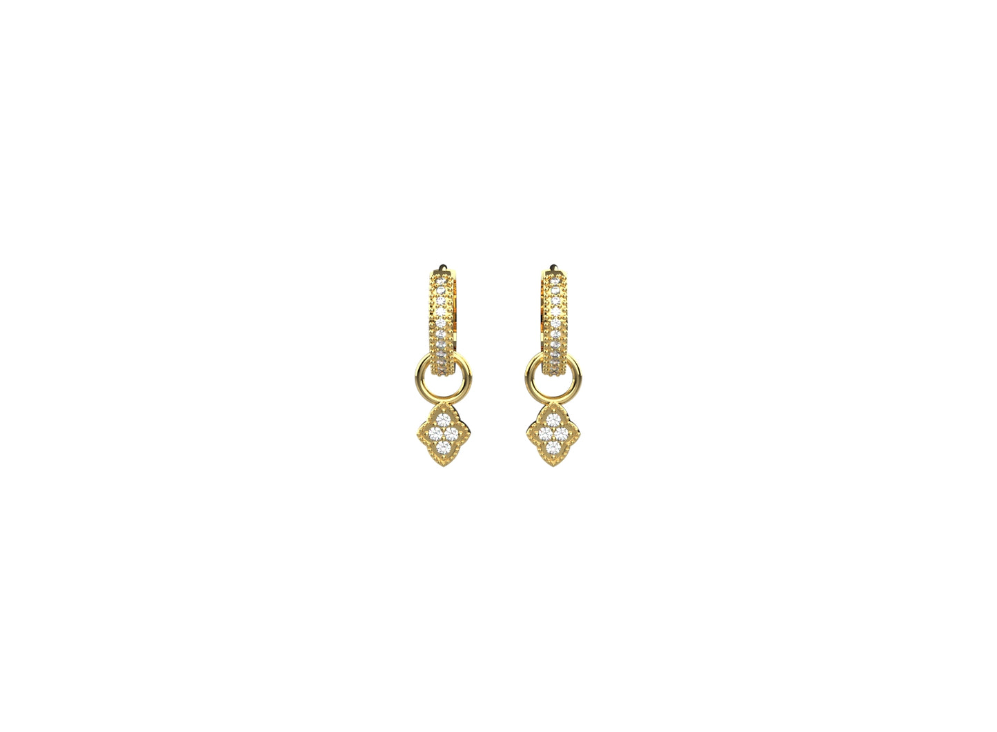 Women’s hoop earrings in 925 silver with 18k gold plating