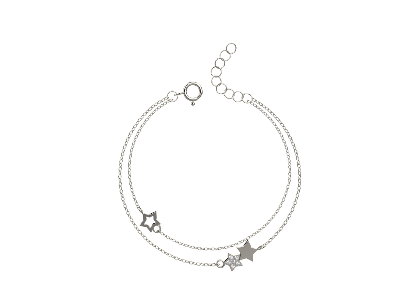 Elegant everyday 925 silver bracelet for women with a clean minimal design