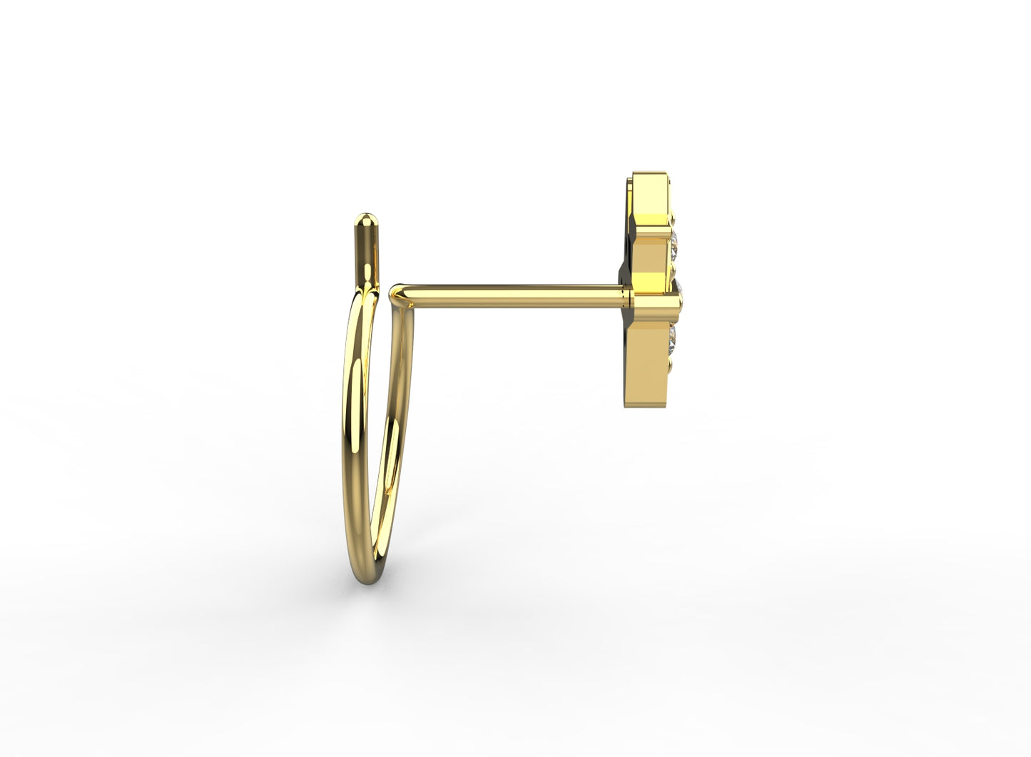 Minimal Gleam Nose Pin 925 Sterling silver