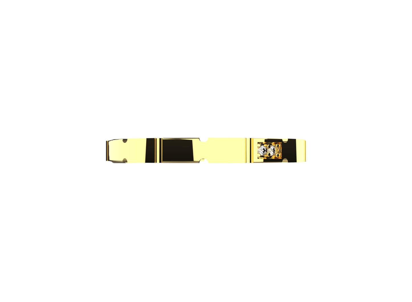 Gold plated silver ring with sparkling AAA zirconia – perfect for daily wear for women