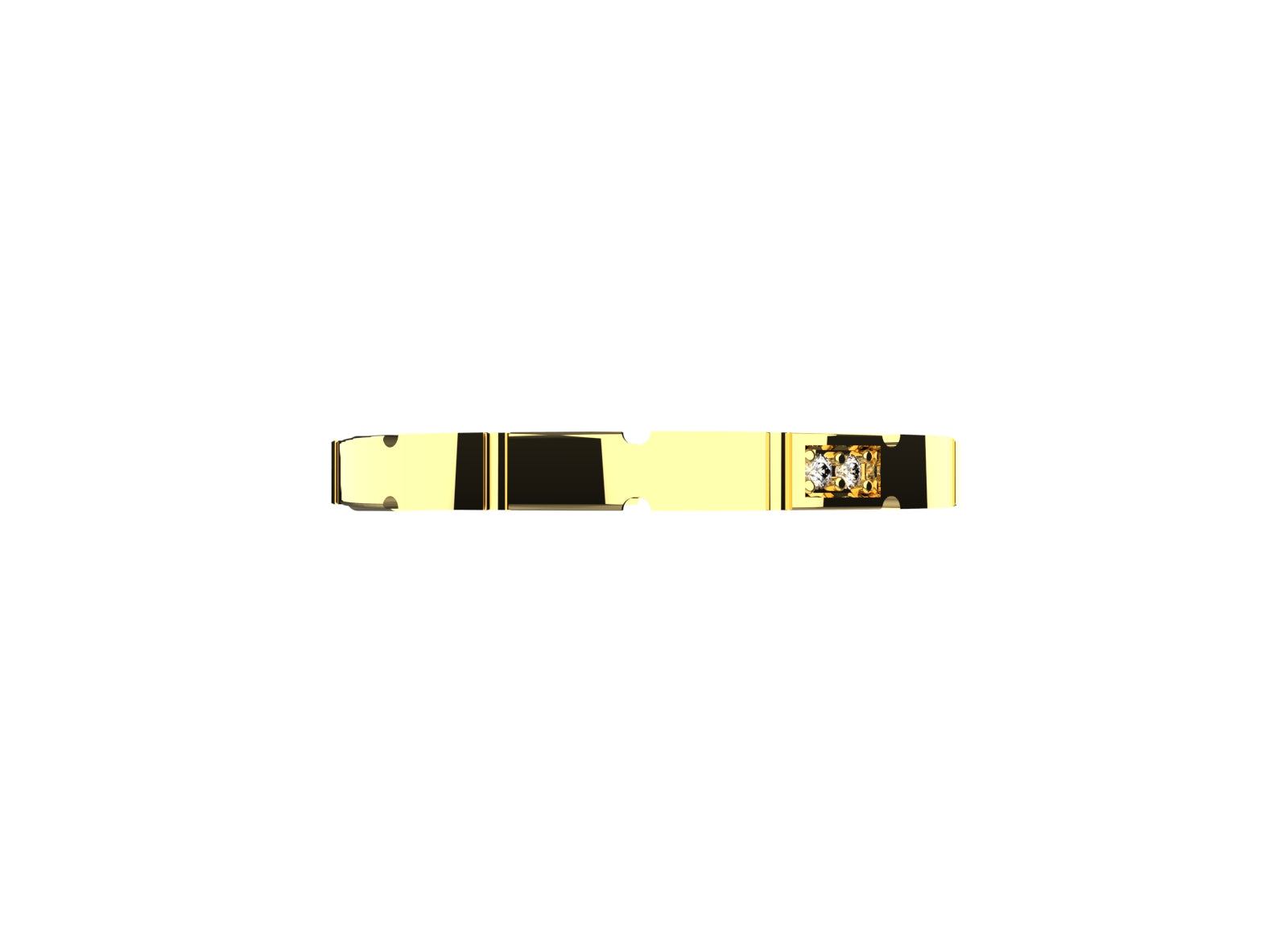 Gold plated silver ring with sparkling AAA zirconia – perfect for daily wear for women