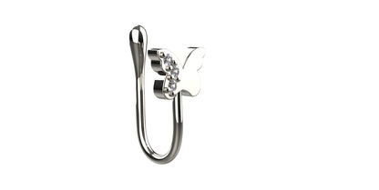 Butterfly nose cuff in 925 silver for women – no piercing nose pin that brings an airy, delicate vibe to your look