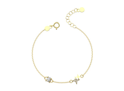 Minimal 18k gold plated bracelet for women, handcrafted in 925 silver for everyday elegance