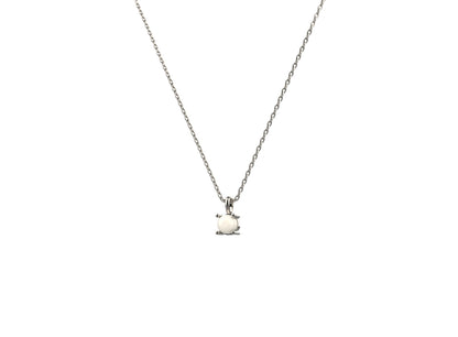 Subtle and minimal pearl pendant necklace for women in 925 sterling silver, designed for daily wear