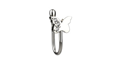 Butterfly nose cuff in 925 silver for women – no piercing nose pin that brings an airy, delicate vibe to your look