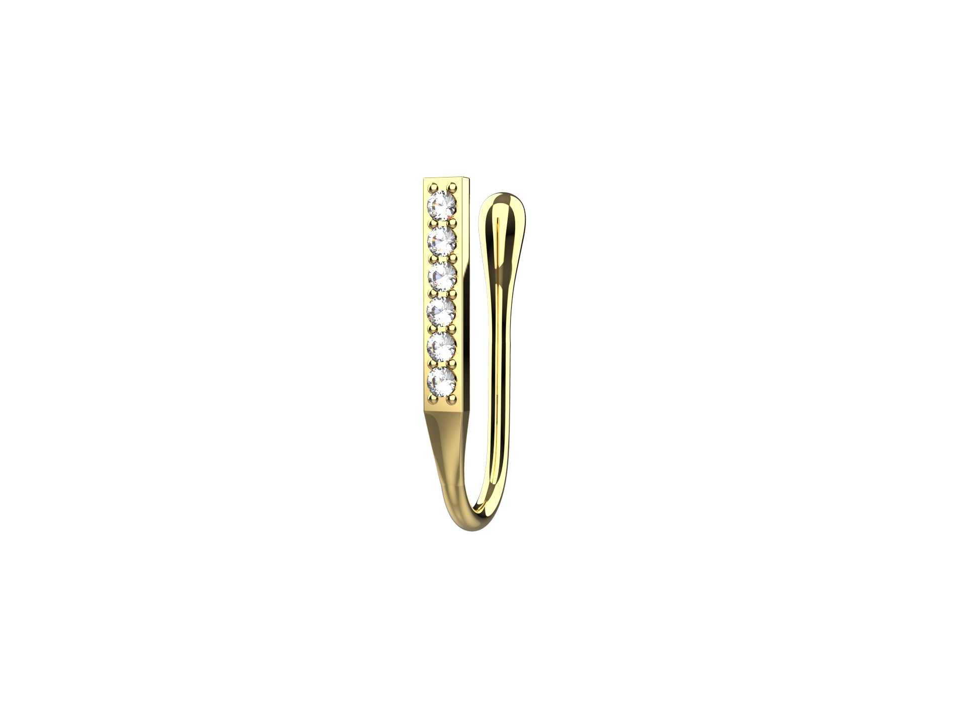 Dainty and sleek 925 silver nose cuff for women – no piercing nose pin required for a modern, chic style