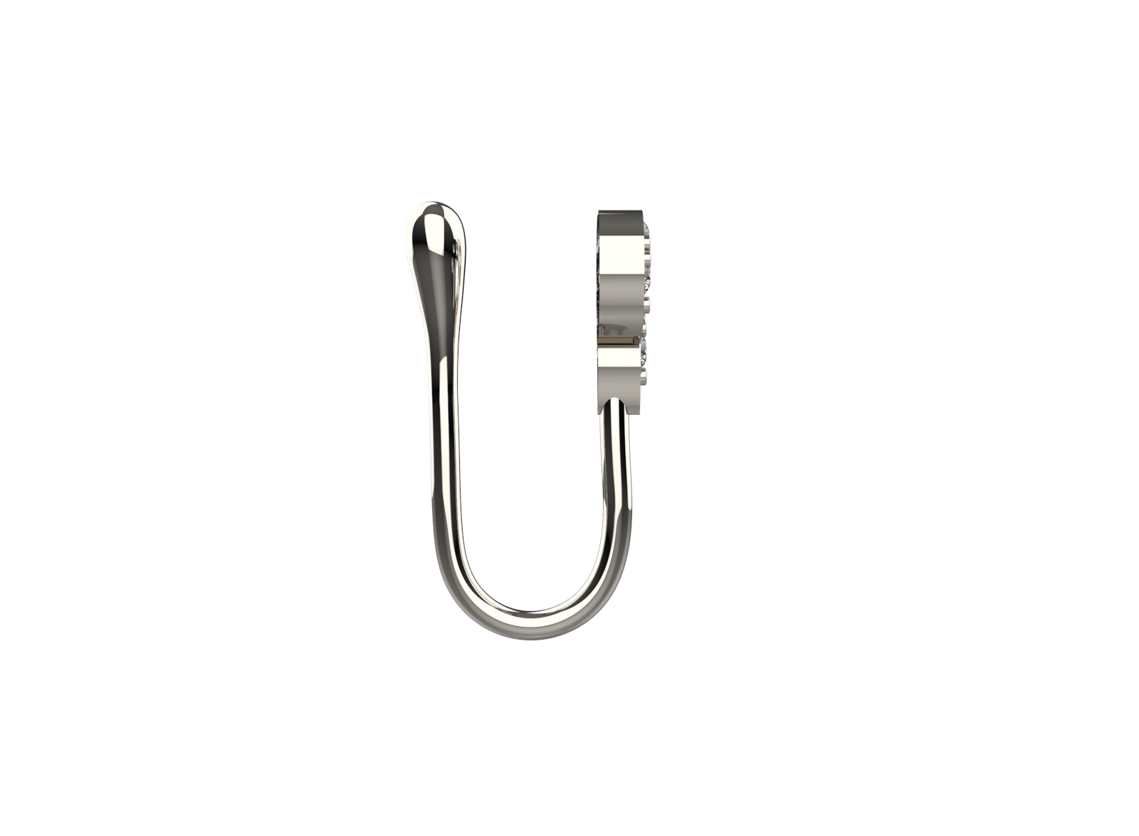 Everyday wear heart design nose cuff in 925 silver for women – no piercing nose pin for a subtle and stylish vibe
