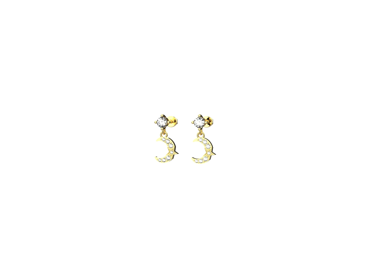 Everyday minimal earrings for women in 925 silver with gold plating