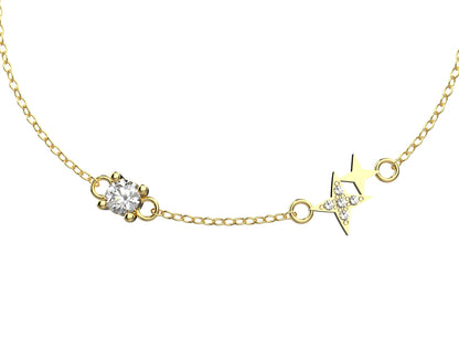 Stylish everyday wear bracelet in 18k gold plated 925 silver, perfect for a modern minimal look