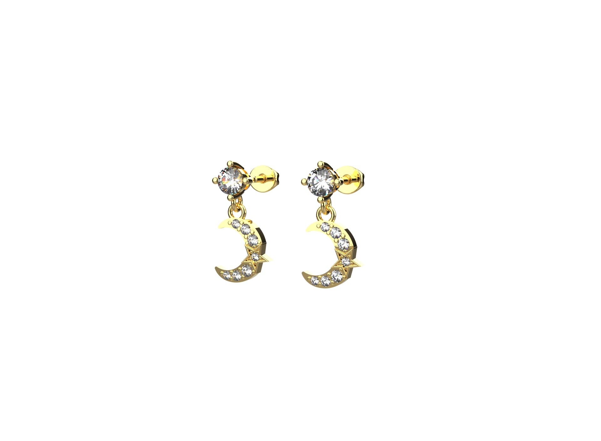925 silver earrings for women with a minimal design and 18k gold plating
