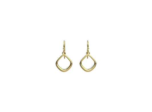 Minimal 925 silver earring for women in 18k gold plating for everyday style