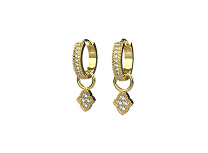 Elegant 18k gold plated hoop earrings made from 925 silver for women