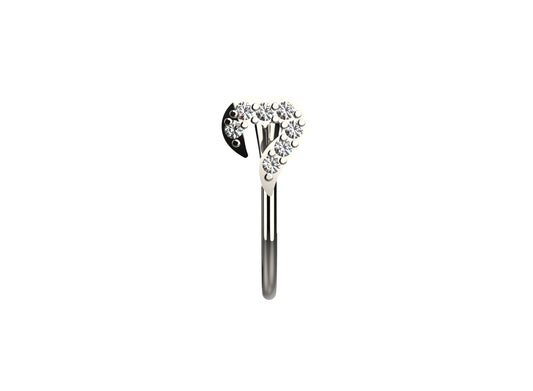 925 silver heart shape nose cuff for women – no piercing nose pin designed for a cute and comfortable look