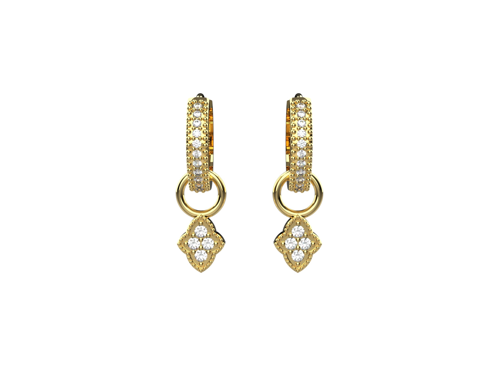 Hoop earrings for women in 925 silver with a rich 18k gold plated finish