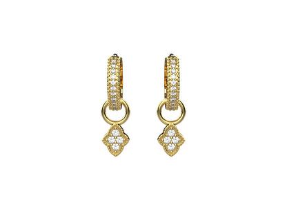 Hoop earrings for women in 925 silver with a rich 18k gold plated finish
