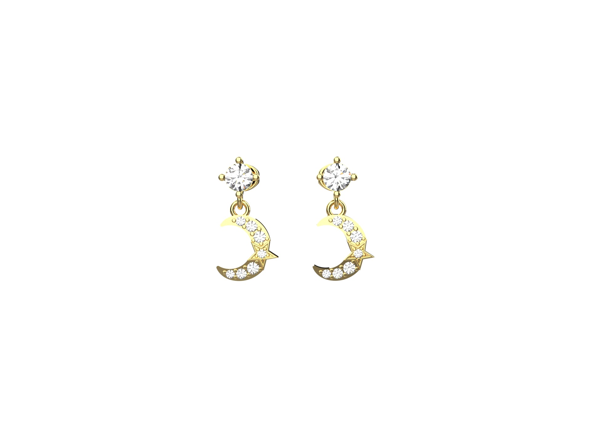  Minimal earrings for women in 925 silver with 18k gold plating for everyday wear