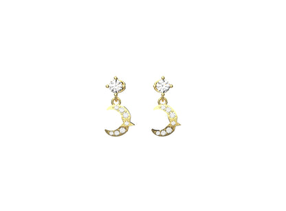  Minimal earrings for women in 925 silver with 18k gold plating for everyday wear