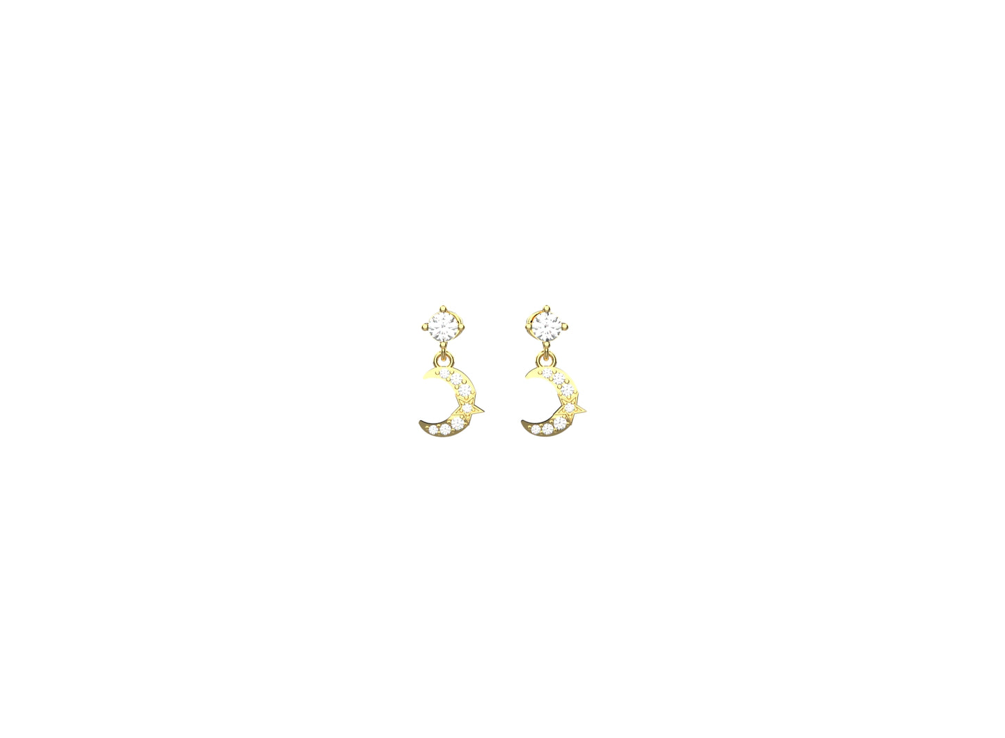 Minimal jewellery for women – 925 silver earrings with 18k gold plating