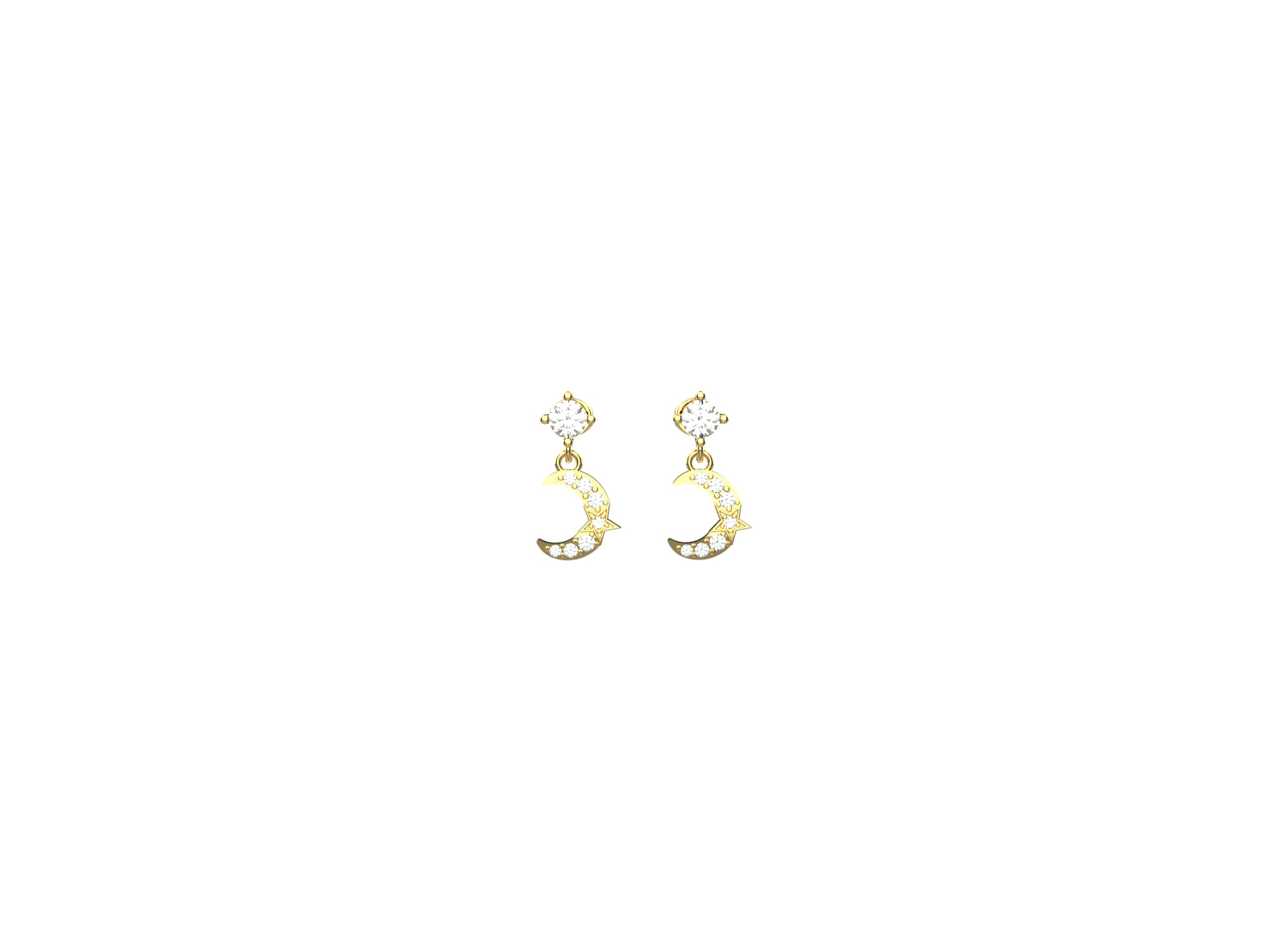 Minimal jewellery for women – 925 silver earrings with 18k gold plating