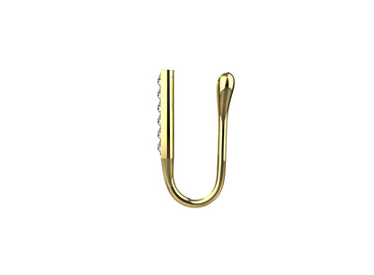 Stylish sleek nose cuff for women in 925 silver – no piercing nose pin needed for effortless elegance