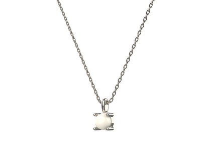Women’s minimal pearl pendant necklace in 925 sterling silver for subtle, elegant style