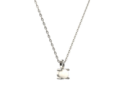 Simple 925 silver necklace with a single pearl pendant for women, a perfect addition to minimal jewellery collections