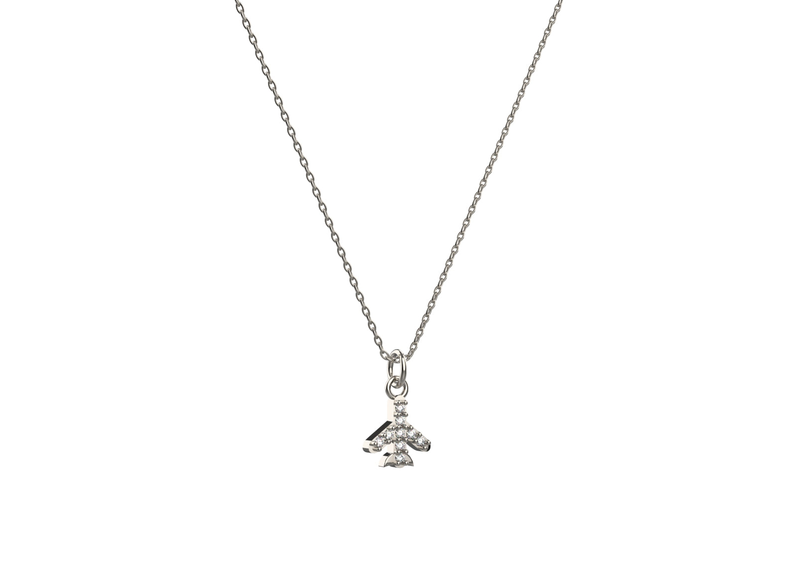 Travel-inspired 925 silver airplane pendant for women with a minimalist and elegant touch
