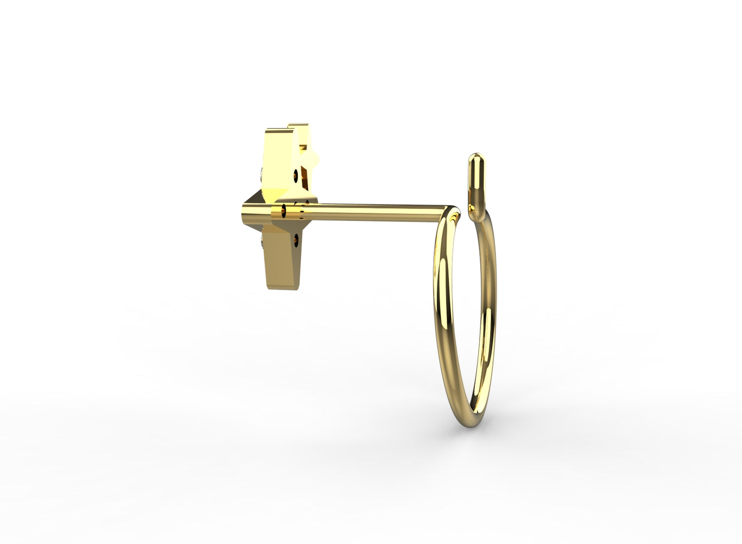 Minimal Gleam Nose Pin 925 Sterling silver
